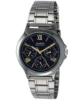 Casio, Women’s Watch Analog, Black Dial Silver Stainless Band, LTP-V300D-1A2UDF